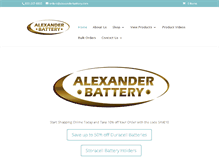 Tablet Screenshot of alexanderbattery.com